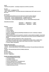 Koncepcje i modela zarządzania przez jakość- opracowanie