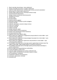 Inżynieria materialów i nauka o materiałach- zagadnienia