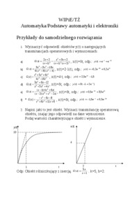 Przykłady z automatyki