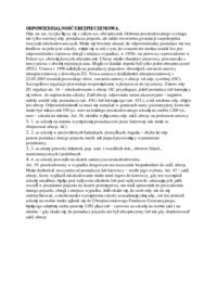 Odpowiedzialność ubezpieczeniowa - wykład