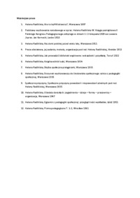 Ważniejsze prace Heleny Radlińskiej-opracowanie