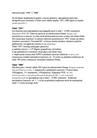 Odwzorowania 1992 i 2000- opracowanie