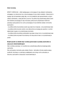 Efekt Coriolisa- opracowanie