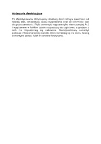 Wyżarzanie sferoidyzujące - wykład