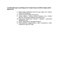 Przebieg procesu transportowego - wykład