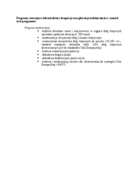 Programy rozwojowe infrastruktury drogowej - wykład