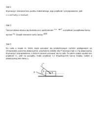 Mechanika techniczna - przykładowe zadania z ćwiczeń