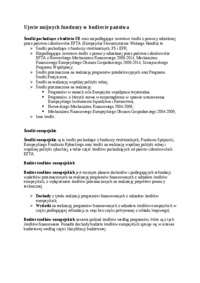 Ujęcie unijnych funduszy w budżecie państwa