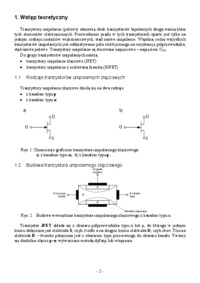 BADANIE TRANZYSTORÓW POLOWYCH ZŁĄCZOWYCH