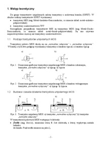 BADANIE TRANZYSTORÓW MOS