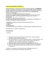 DYSCYPLINA FINANSÓW PUBLICZNYCH - wykład