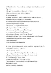 Mapa wyznaniowa II RP wg statusu prawnego związków wyznaniowych