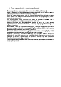 Formy organizacji posłów i senatorów w parlamencie-opracowanie