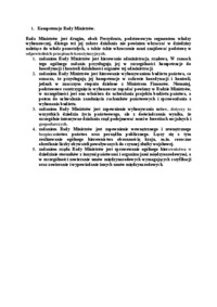 Kompetencje Rady Ministrów-opracowanie