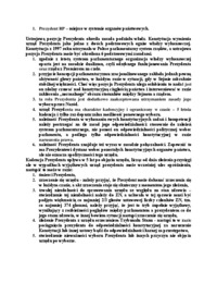 Miejsce  prezydenta RP w systemie organów państwowych-opracowanie