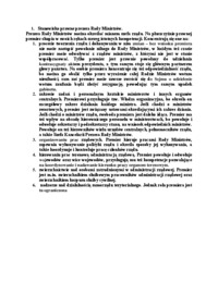 Stanowisko prawne prezesa Rady Ministrów-opracowanie