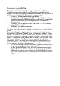 Communicative Language Teaching-opracowanie