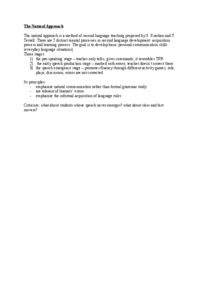 The Natural Approach-opracowanie