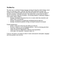 The Silent Way Method-opracowanie