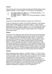 Inżynieria chemiczna - przykładowe zadania