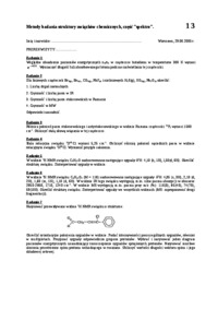 Metody badania struktury związków chemicznych - wykład
