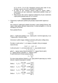 Sprawozdanie wstępne - stała równości reakcji
