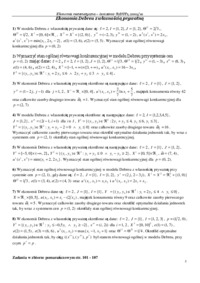 Ekonomia matematyczna, Ćwięczek, egzamin, testy