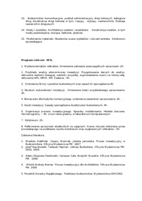 Sylabus - podstawy budownictwa