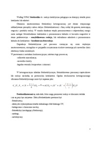Fotodegradacja organicznych zanieczyszczeń wody-opracowanie