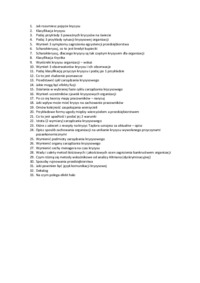 Zarządzanie kryzysowe-zagadnienia na zaliczenie