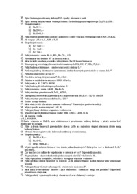 Chemia nieorganiczna - egzamin
