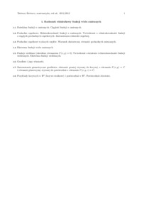 Rachunek różniczkowy funkcji wielu zmiennych - Pochodne cząstkowe