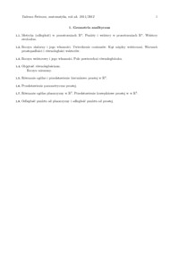 Geometria analityczna - zadania - Równanie ogólne