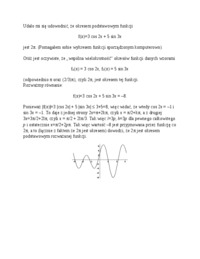 Okres funkcji 3 cos 2x + 5 sin 3x - zadanie