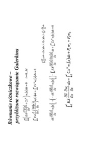 Równanie różniczkowe  Galerkina