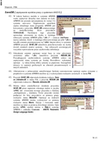 Wspornik - PSN, SaveDB ( zapisywanie wyników pracy z systemem ANSYS)