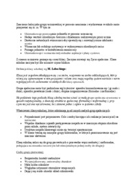 Klasa szkolna jako mała grupa społeczna - omówienie