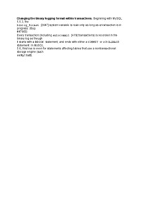 Changing the binary logging format within transactions-opracowanie