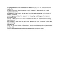 Copying data and transactions to the slave-opracowanie