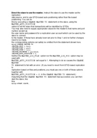 Direct the slave to use the master-opracowanie