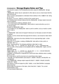 FEDERATED Storage Engine Notes and Tips-opracowanie