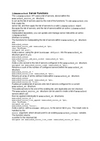 libmemcached Server Functions-opracowanie