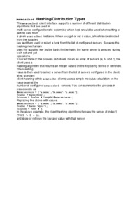 Memcached Hashing/Distribution Types-opracowanie
