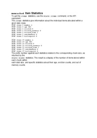 Memcached Item Statistics-opracowanie