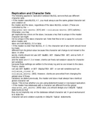 Replication and Character Sets-opracowanie