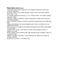 Replication and FLUSH-opracowanie