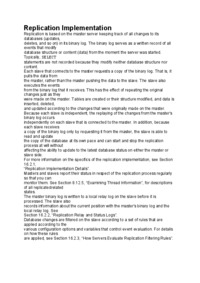 Replication Implementation-opracowanie