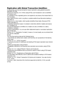 Replication with Global Transaction Identifiers-opracowanie