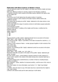 Replication with More Columns on Master or Slave-opracowanie