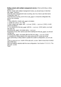Rolling restarts with multiple management servers-opracowanie